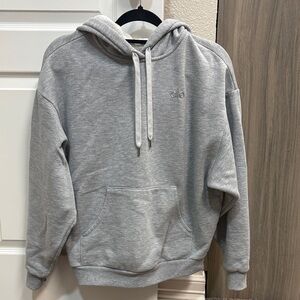Alo Heathered Grey Hooded Sweatshirt